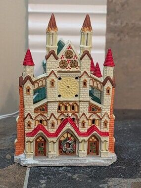 Noma Vintage Ceramic Church Christmas Village Lighted House